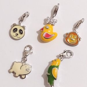 STERLING SILVER BRACELET WITH 4 CHARMS. Build your own.